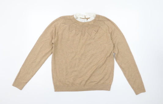 Womens UK Size 12 Springfield Beige Pullover Jumper