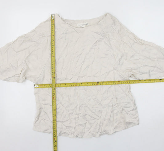 Womens UK Size 8 H&M Ivory Kimono Blouse