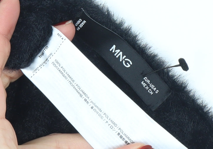 Womens UK Size S Mango Black Pullover Jumper