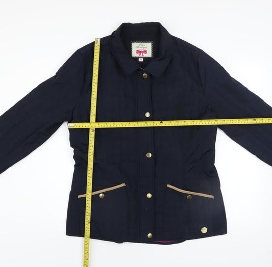 Womens UK Size 14 Paco Boutique Blue Quilted Coat