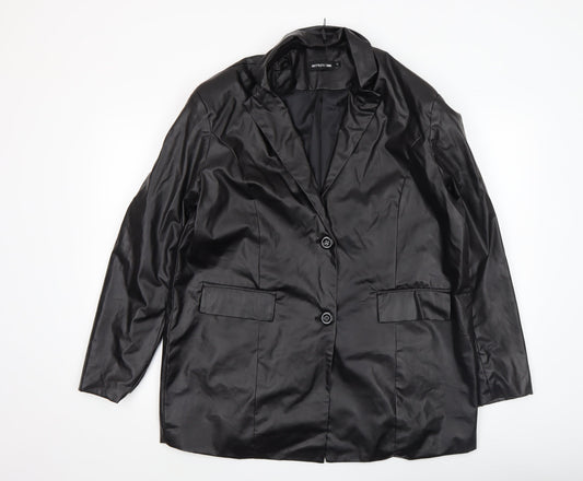 Womens UK Size S PRETTYLITTLETHING Black Basic Jacket