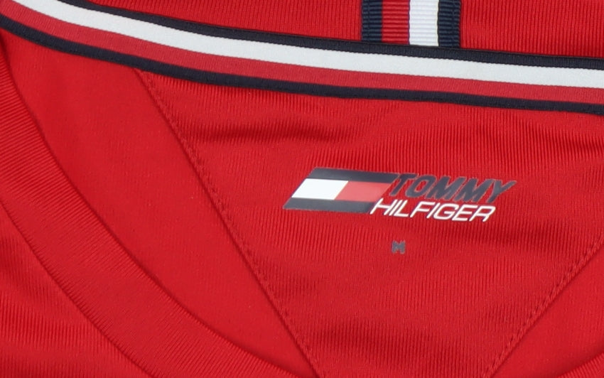 Mens UK Size M Tommy Hilfiger Red Running & JoggingGym & Training T-Shirt