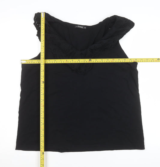 Womens UK Size XL Dunnes Stores Black Basic Tank