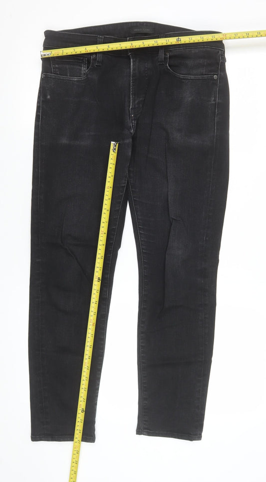 Womens UK Size 10 Uniqlo Slim Fit Skinny Black Jeans