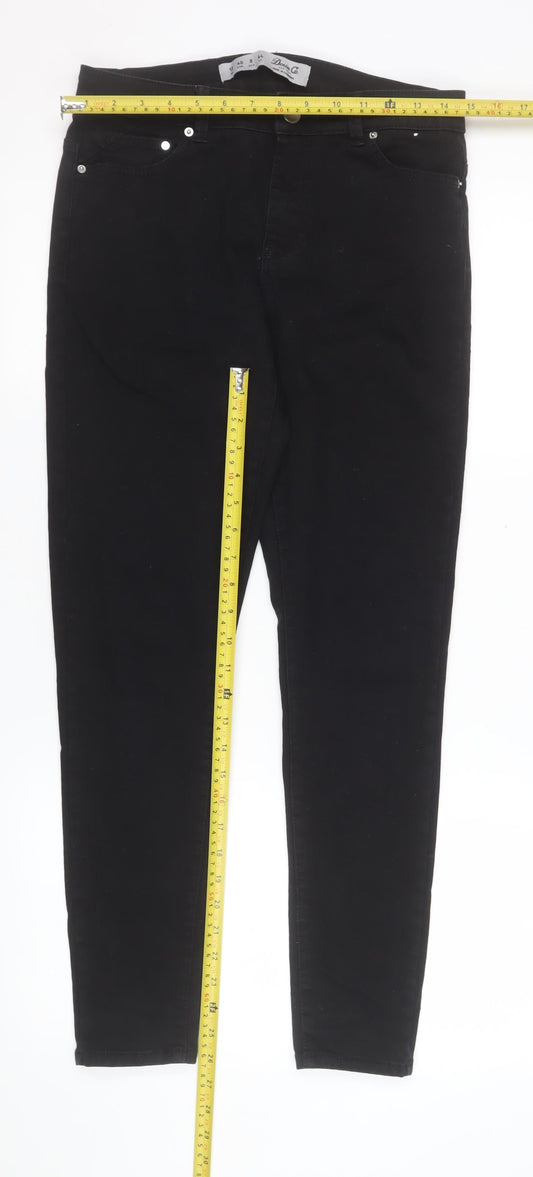 Womens UK Size 12 Denim Co. Slim Fit Skinny Black Jeans