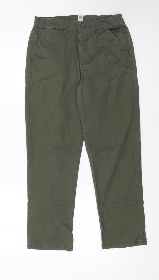 Boys UK Size 27 in Dunnes Stores Regular Fit Chino Green Trousers