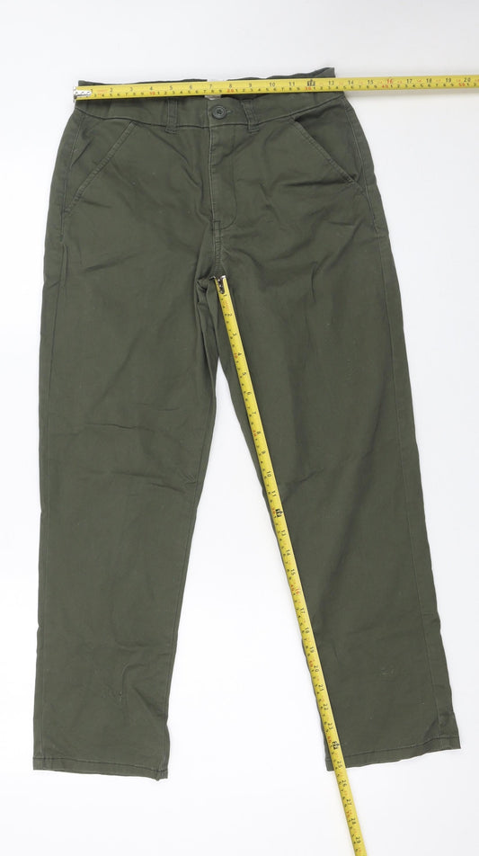 Boys UK Size 27 in Dunnes Stores Regular Fit Chino Green Trousers