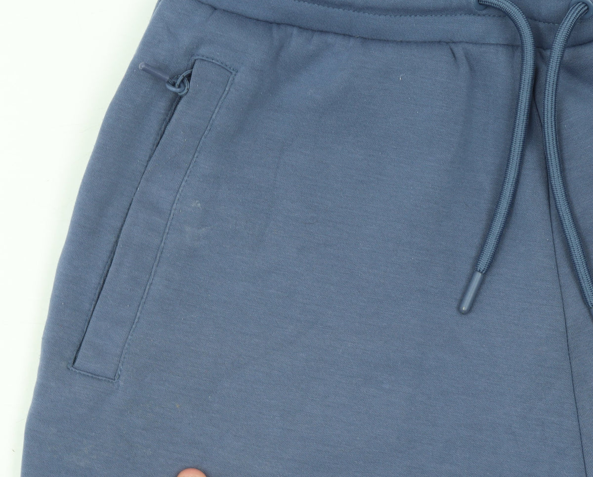 Dunnes Boys Blue Sweat Shorts S Regular Fit Drawstring Pockets