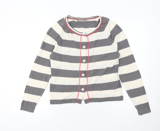 Womens UK Size S Sandwich Grey Cardigan Jumper
