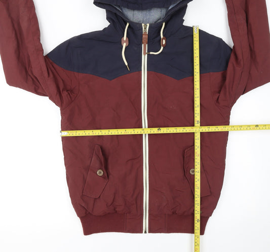 XV Kings Men’s Burgundy & Navy Hooded Windbreaker Jacket M