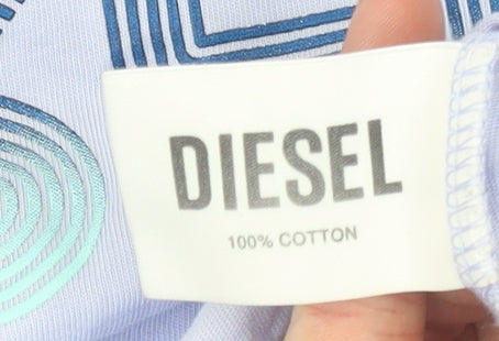 Mens UK Size M Diesel Blue T-Shirt