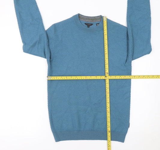Mens UK Size S Ted Baker Blue Pullover Jumper