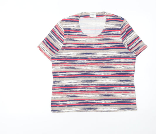 Womens UK Size 14 Eastex Multicoloured Basic T-Shirt