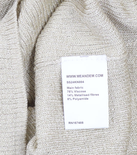 Womens UK Size M ME+EM Beige Basic T-Shirt