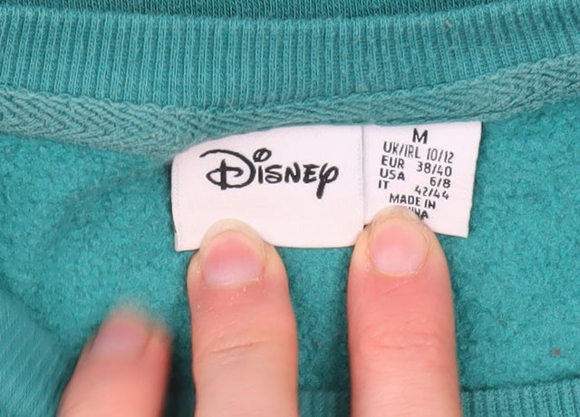 Womens UK Size M Disney Green Pullover Sweatshirt