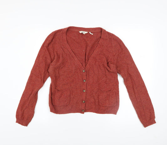 Womens UK Size 12 FatFace Brown Cardigan Jumper