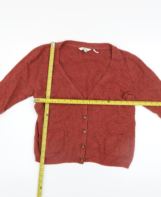 Womens UK Size 12 FatFace Brown Cardigan Jumper
