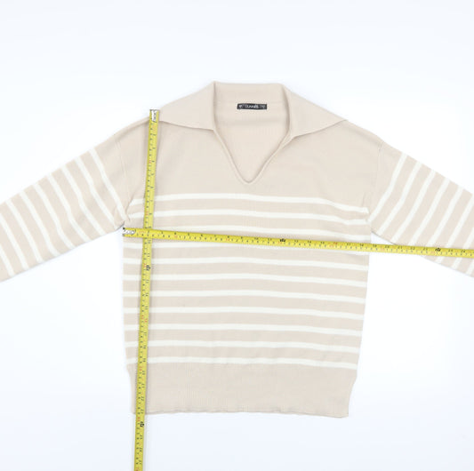 Mens UK Size S Dunnes Stores Beige Pullover Jumper