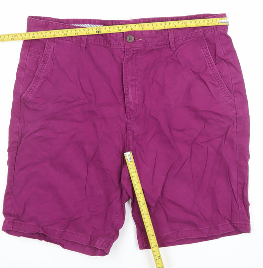 Crew Clothing Company Men's Purple Chino Shorts Size 38 Regular Fit
