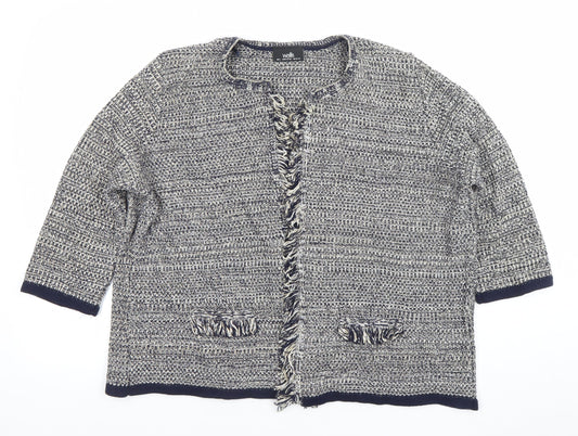 Womens UK Size L Wallis Blue Cardigan Jumper