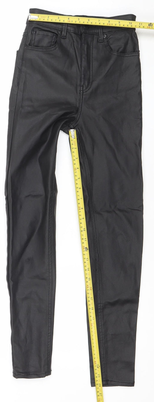 Womens UK Size 6 Pull & Bear Slim Fit CasualParty/Cocktail Black Trousers