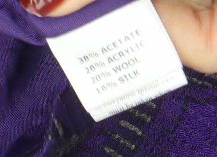 Womens UK Size 12 Michel Ambers Regular Purple Blazer