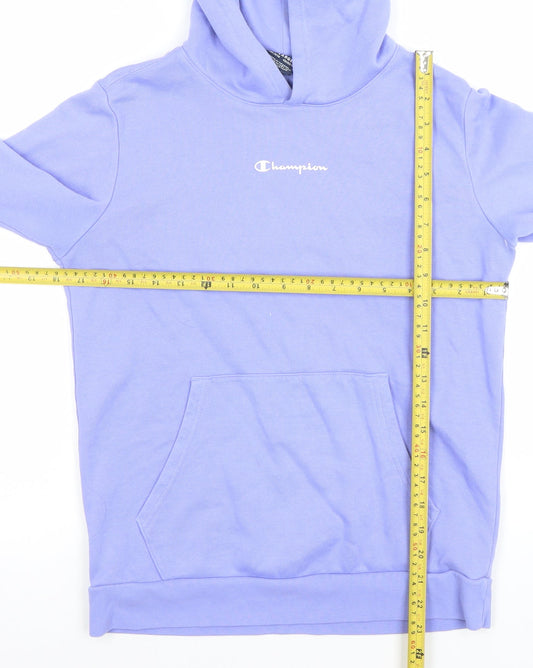 Champion Girls Purple XL Pullover Hoodie Logo Fleece Sweatshirt