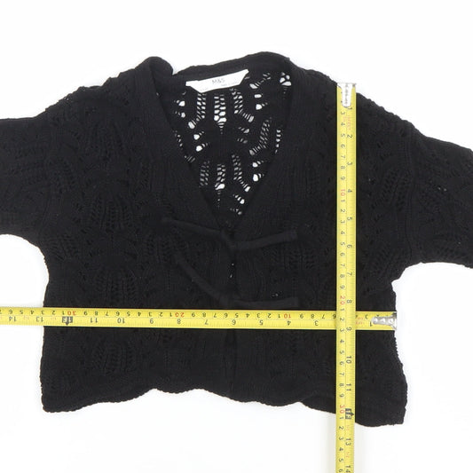 Girls UK Size 4-5 Years Marks and Spencer Black Cardigan Jumper