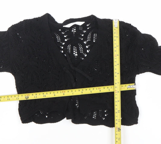 Girls UK Size 3-4 Years Marks and Spencer Black Cardigan Jumper