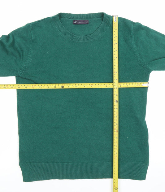 Marks and Spencer Women’s Green Acrylic Crew Neck Jumper Size 12