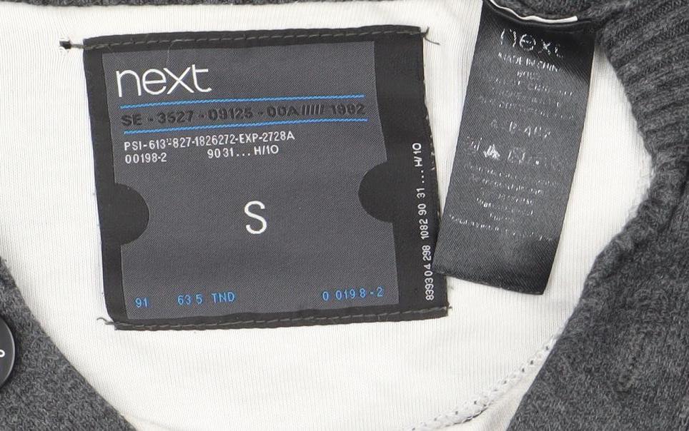 Mens UK Size S NEXT Grey Pullover Jumper