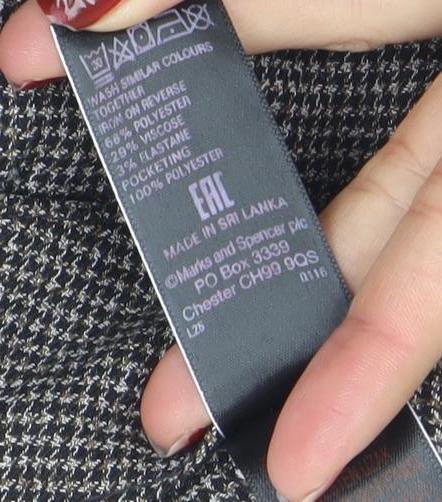 Marks and Spencer Women Brown Tweed Pencil Skirt Size 12 Workwear