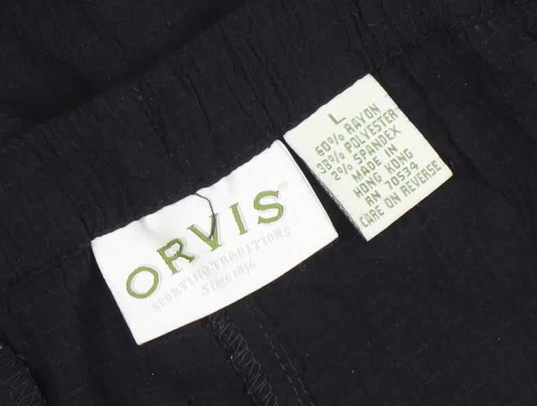 Orvis Women’s Black Lightweight Elastic Waist Trousers Size L