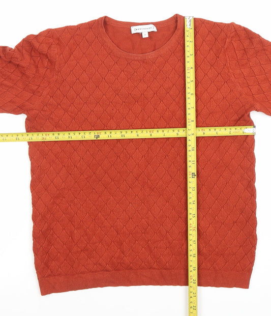Womens UK Size 12 Warehouse Brown Pullover Jumper