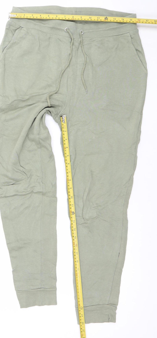 Mens UK Size M ASOS Regular Fit Jogger Green Trousers