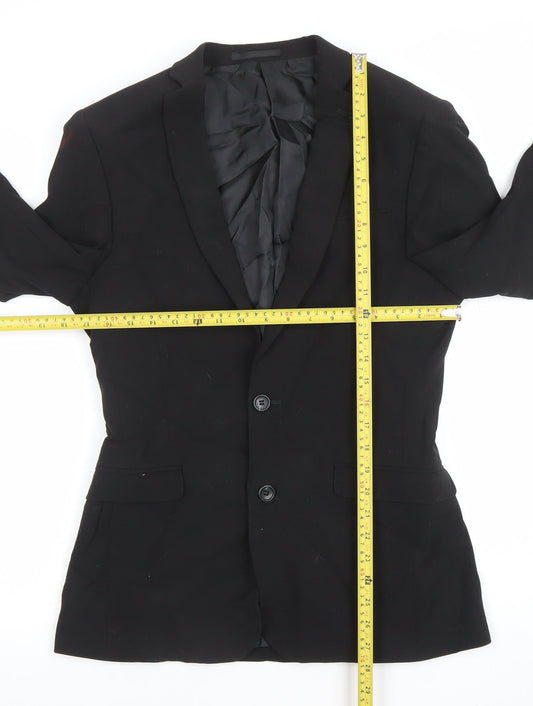 ASOS Women Black Regular Fit Suit Jacket Size UK 10 Classic Blazer
