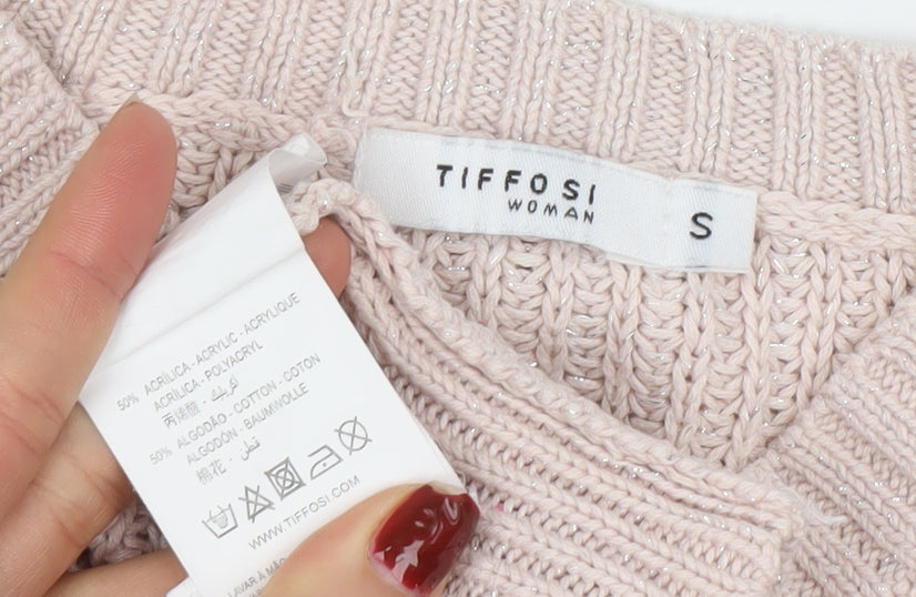 Womens UK Size S Tiffosi Pink Pullover Jumper