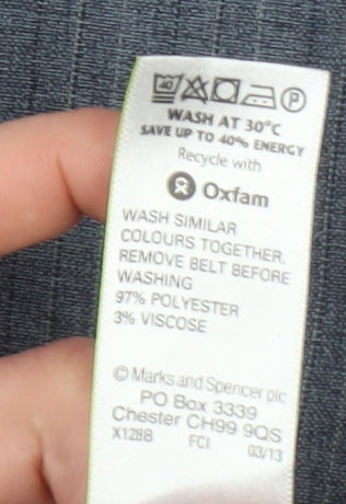 Womens UK Size 10 Marks and Spencer Regular Fit Business Casual Workwear Blue Tr