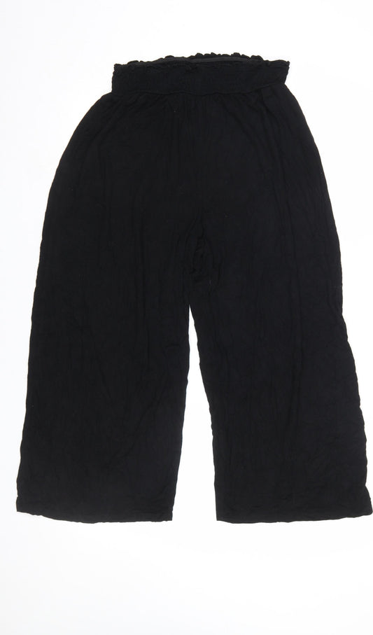 Womens UK Size 10 ASOS DESIGN Relaxed Fit CasualTravel Black Trousers