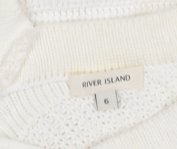 Womens UK Size 6 River Island Ivory Pullover Jumper