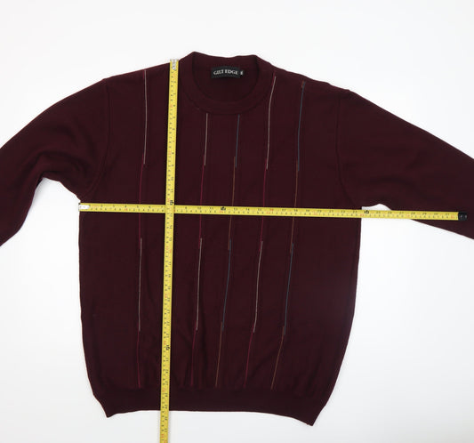 Mens UK Size 2XL Gilt Edge Red Pullover Jumper