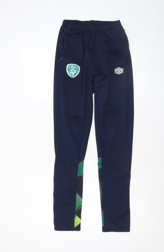 Boys UK Size 13 Years Umbro Regular Fit Jogger Blue Trousers
