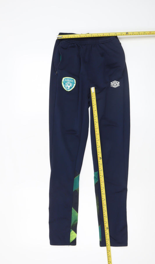 Boys UK Size 13 Years Umbro Regular Fit Jogger Blue Trousers