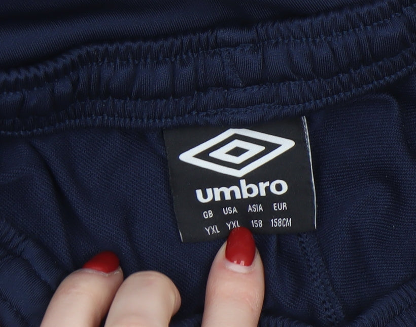 Boys UK Size 13 Years Umbro Regular Fit Jogger Blue Trousers