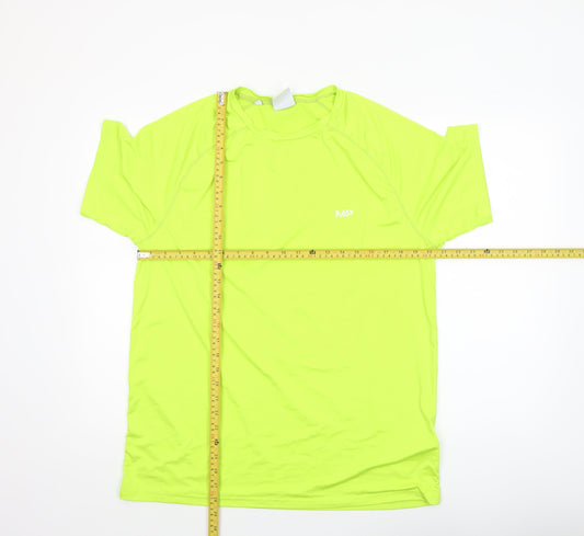 Mens UK Size XL MP Yellow Running & Jogging Gym & Training CrossFit T-Shirt