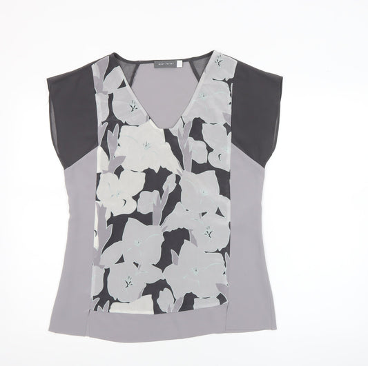 Womens UK Size 10 Mint Velvet Grey Tunic Blouse