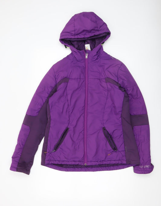 Womens UK Size M Quechua Purple Puffer Jacket