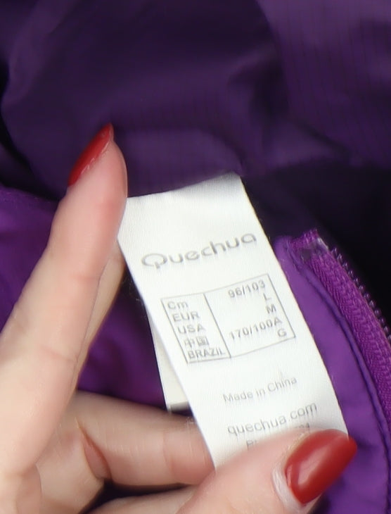 Womens UK Size M Quechua Purple Puffer Jacket