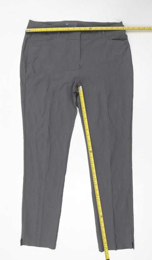 Womens UK Size 18 adidas Slim Fit Casual Travel Workwear Grey Trousers