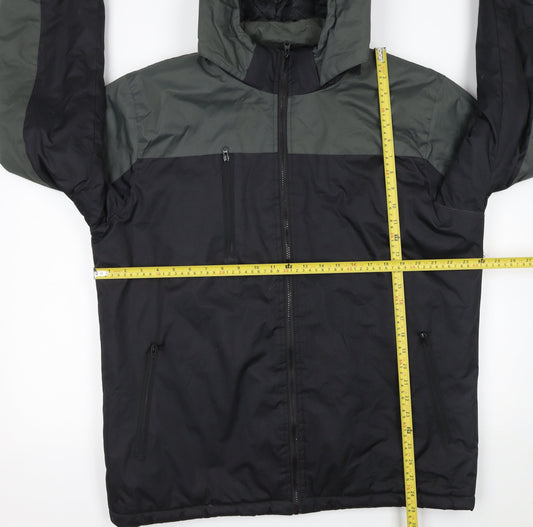 Mens UK Size L Charles Norton Black Windbreaker Coat